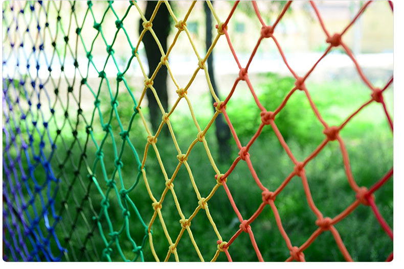 彩色尼龙装饰绳网幼儿园儿童阳台楼梯防护网攀爬网