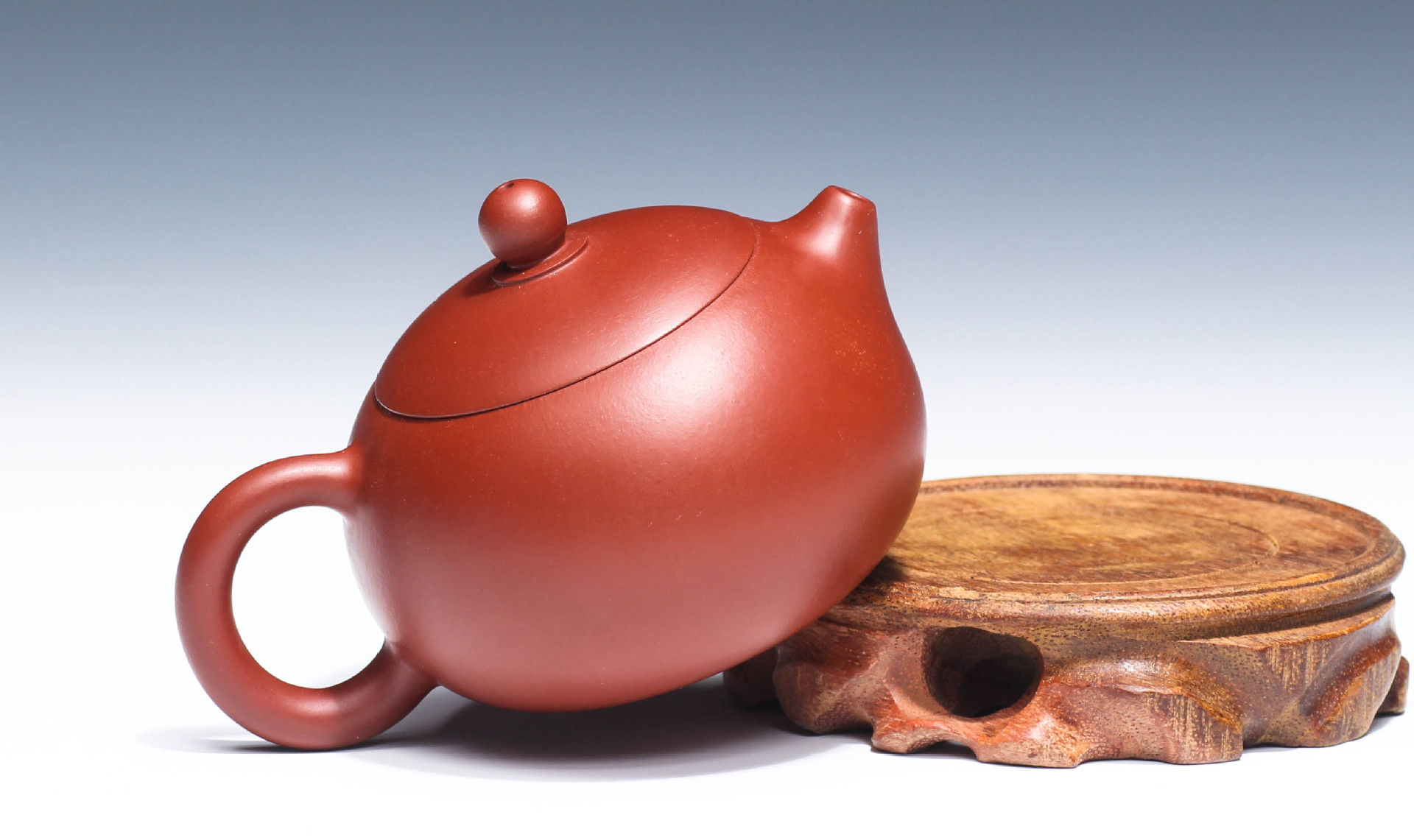 紫砂朱泥壶宜兴厂家全手工原矿朱泥大红袍球孔西施低价