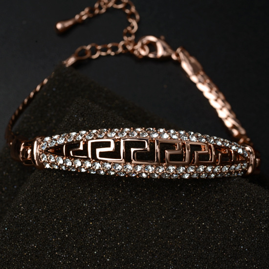 新款镶钻复古手链女欧美潮流配饰 时尚明星单品手镯 370104