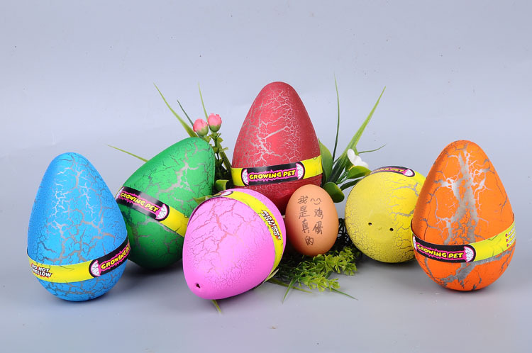 特大号恐龙蛋 12cm彩色裂纹复活蛋 恐龙蛋 孵化 地摊热卖膨胀玩具