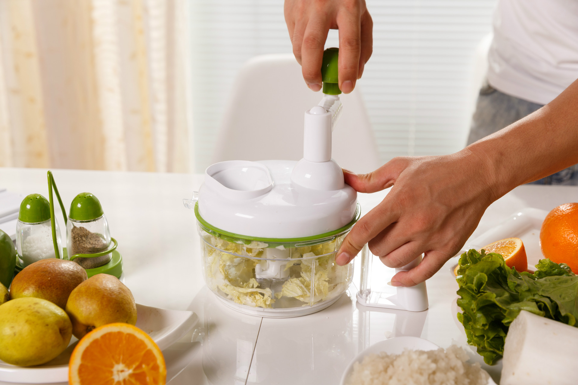 厂家直销多功能手摇切菜器加切丝切片三驱厨房神器蔬菜料理器