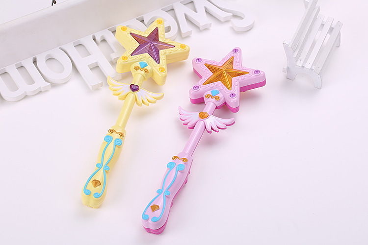 新款仙女棒小花仙发光魔法棒玩具 儿童电池发声星星天使仙女棒