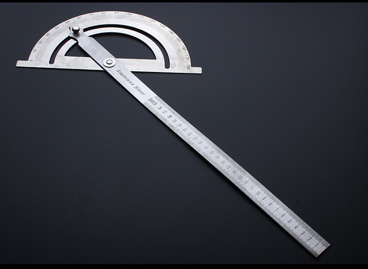180度调整式半圆分度规不锈钢量角器角度尺刻度刻印