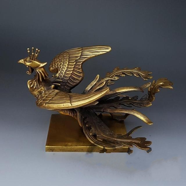 特价开光纯铜大号凤凰风水铜器摆件招财纳福升官家居装饰乔迁礼品