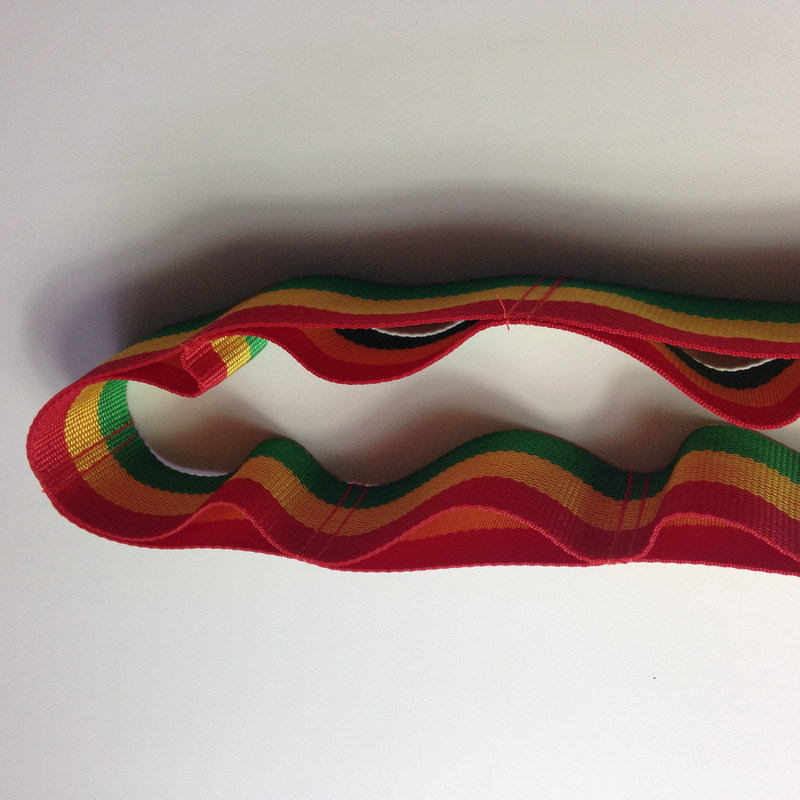 布袋包装七彩条纹户外旅游露营挂带 两米10圈u型物品户外绑带