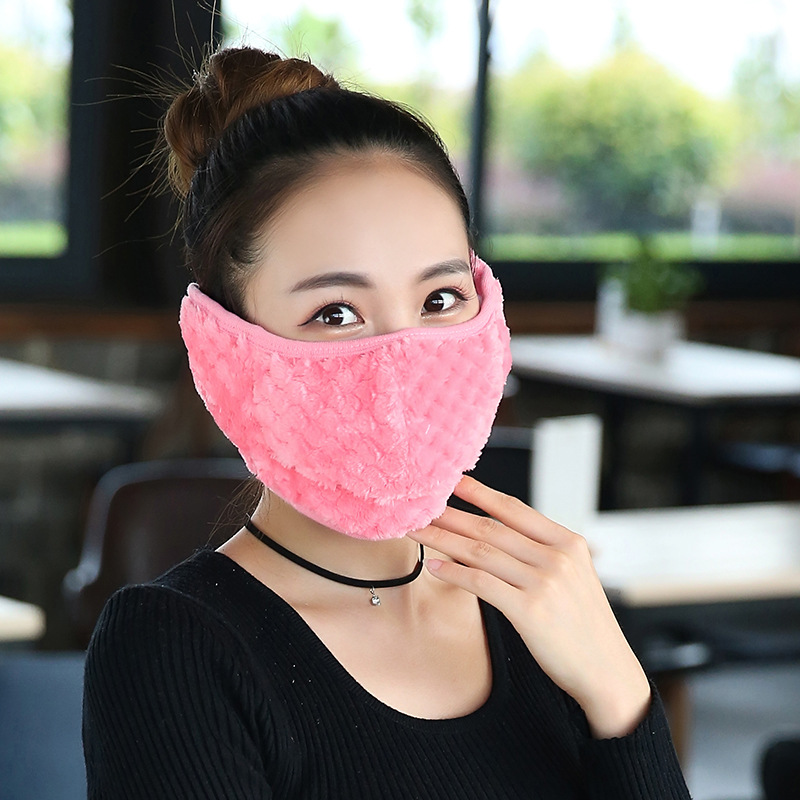 冬季透气口罩加大加厚全包护耳保暖防风骑行防尘防雾气口罩t123