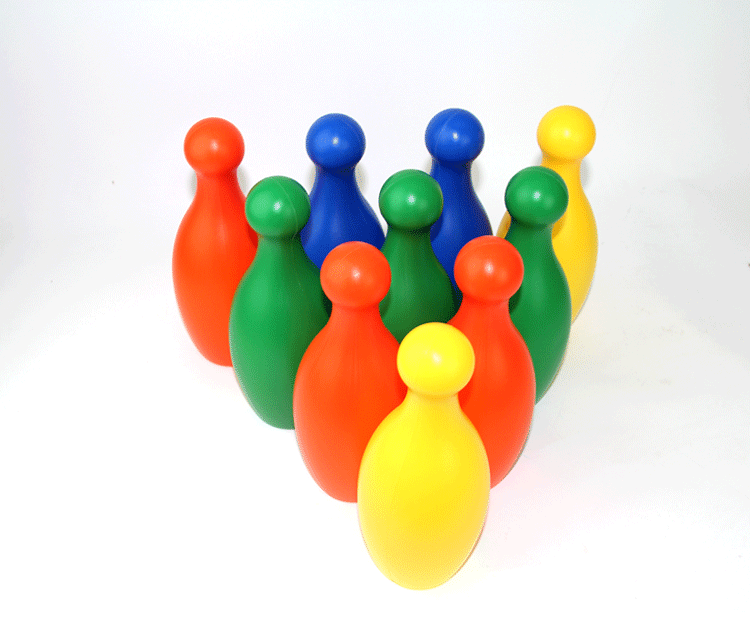 益智儿童玩具 彩色保龄球玩具大号保龄球 运动休闲保龄球套装