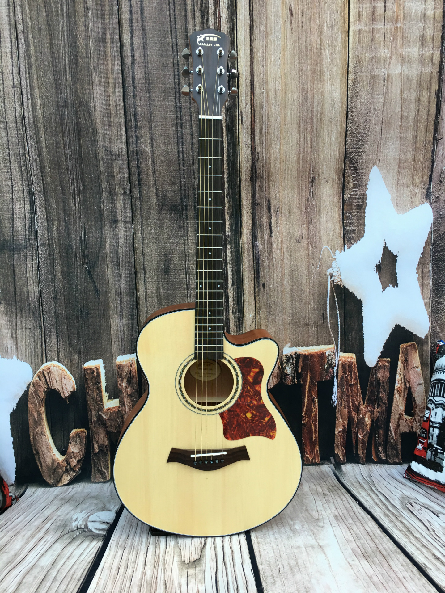 新款40寸云杉沙比利单板木吉他乐器批发民谣吉他厂家电箱jita