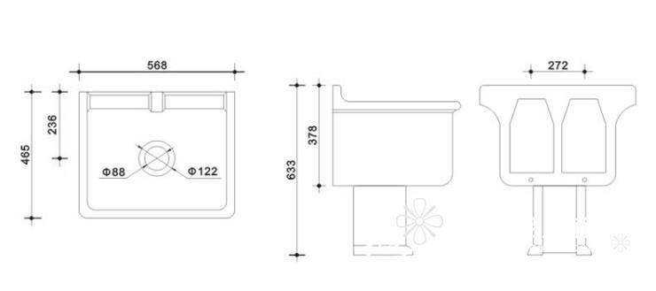佛山陶瓷洁具卫生间阳台am7702/7702z拖把池拖布池地拖盆原厂正品