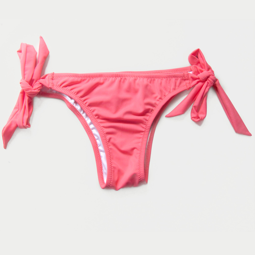 热卖速卖通女款欧美女丁字比基尼裤子荷叶边bikini泳衣泳裤