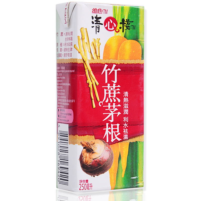 香港原装进口饮品 维他竹蔗茅根 250ml24盒