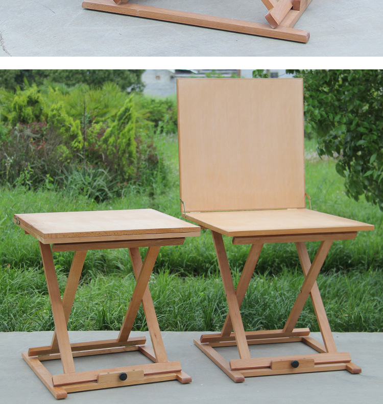 60*60进口红榉木制 油画折叠静物台写生台美术素描静物台拍摄台