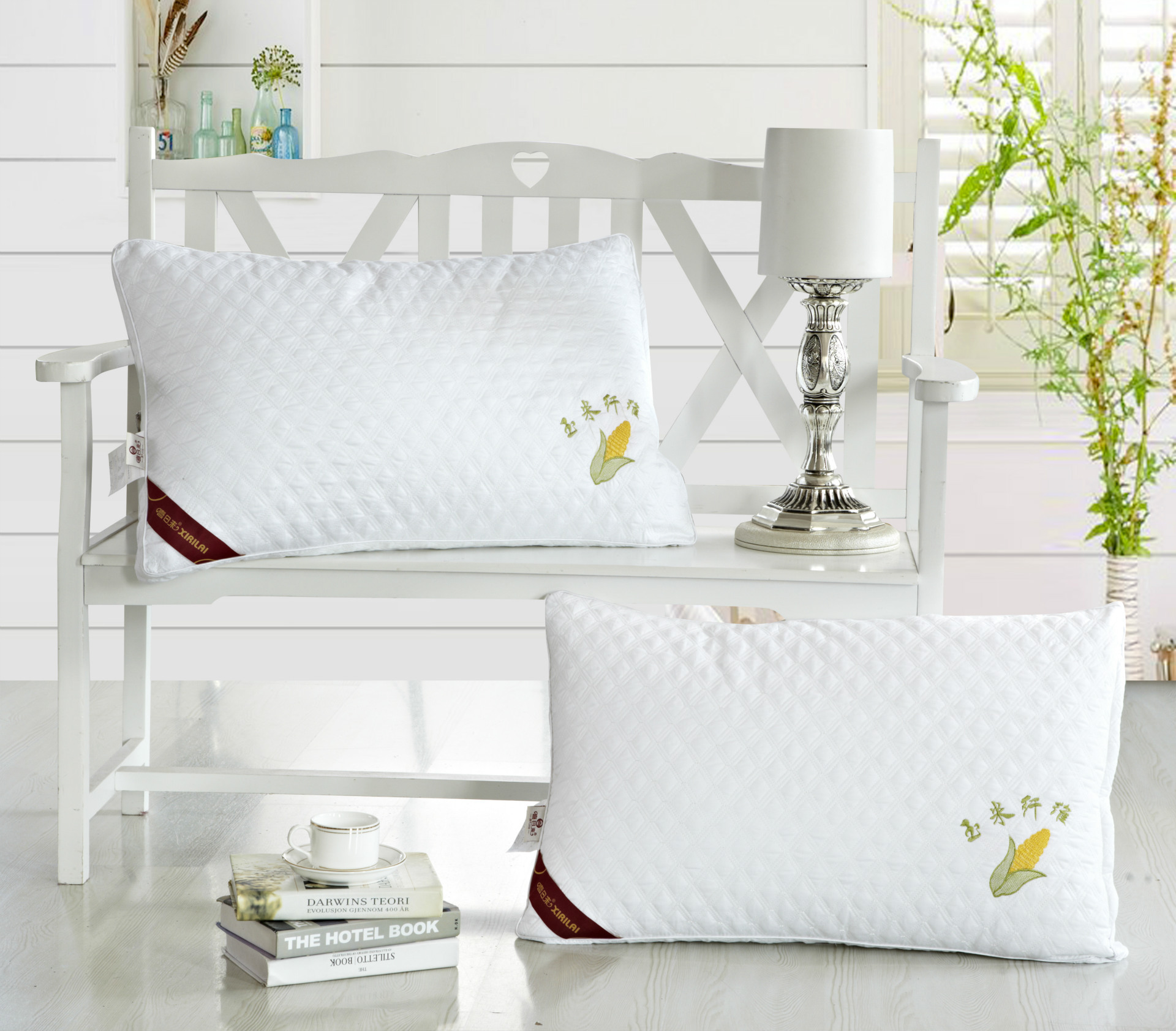 喜日来玉米纤维枕 枕头 枕芯 保健枕 慢回弹水洗按摩枕