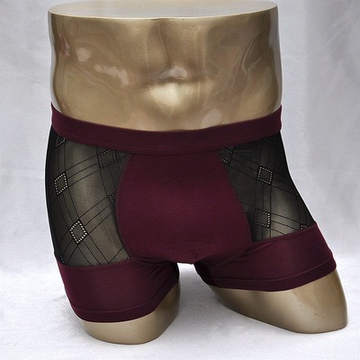 男士性感网纱内裤 透明薄男式内裤 情趣男士诱惑透视内裤批发3x