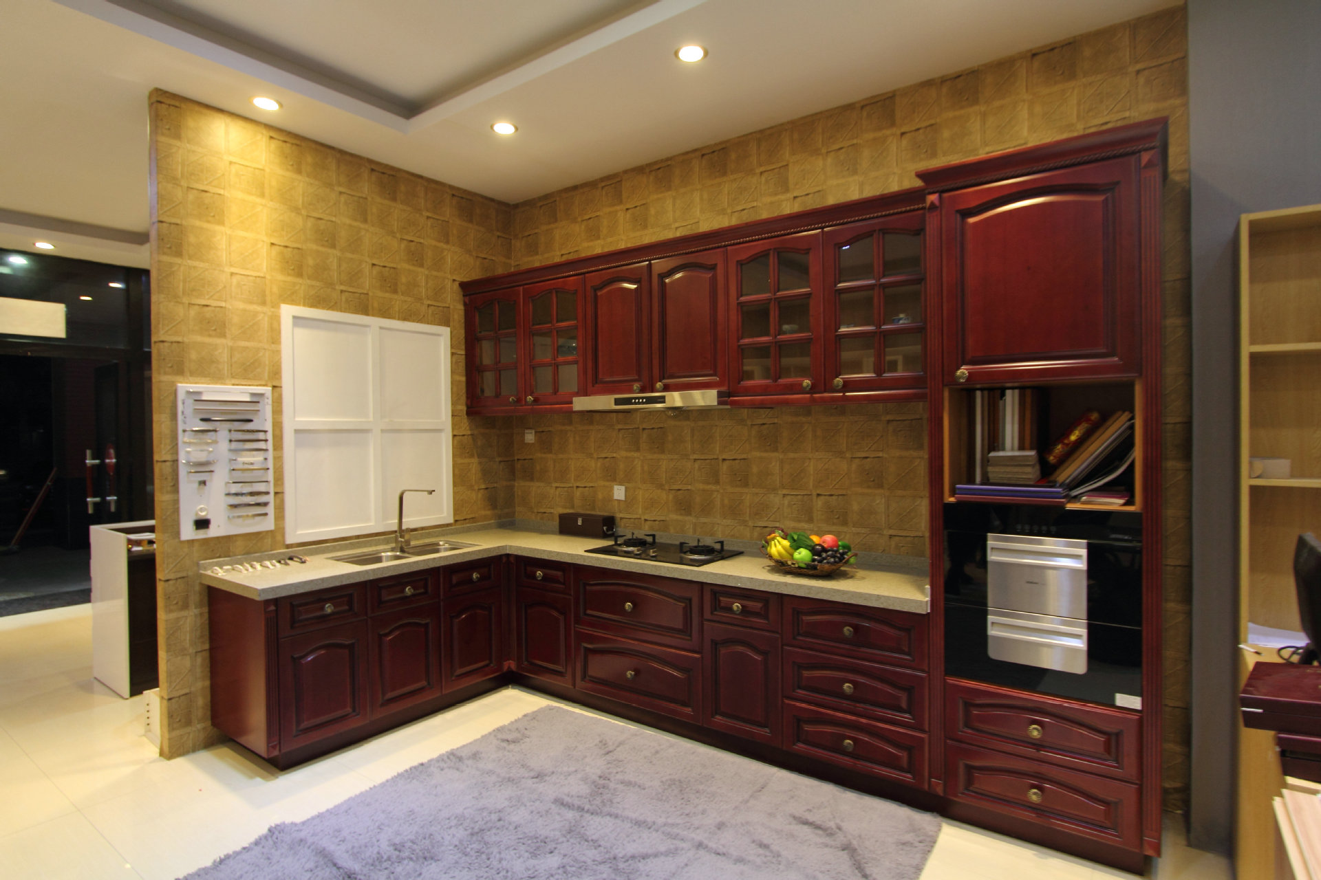 厂家直销整体橱柜 定制欧派家具橱柜 现代烤漆实木橱柜餐具收纳柜