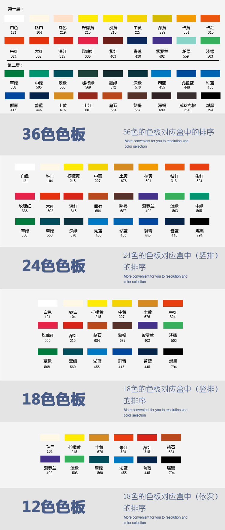 马利7324水粉颜料 马利水粉画颜料 马利24色水粉颜料套装12ml