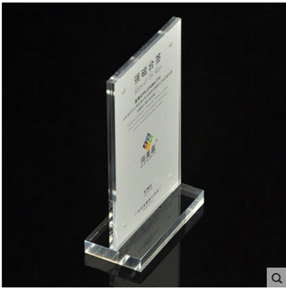 t型亚克力强磁台签双面透明水晶台签商品标价牌有机玻璃展示牌