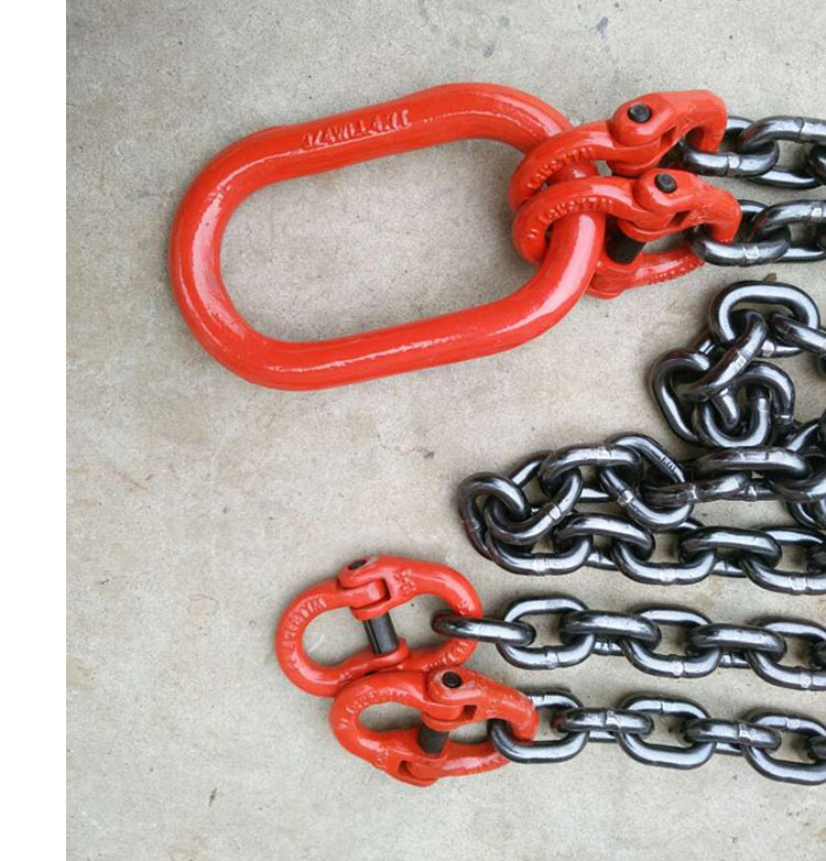 厂家直销2/3t起重链条吊索具 四腿成套铁链组合吊环挂钩 可定制