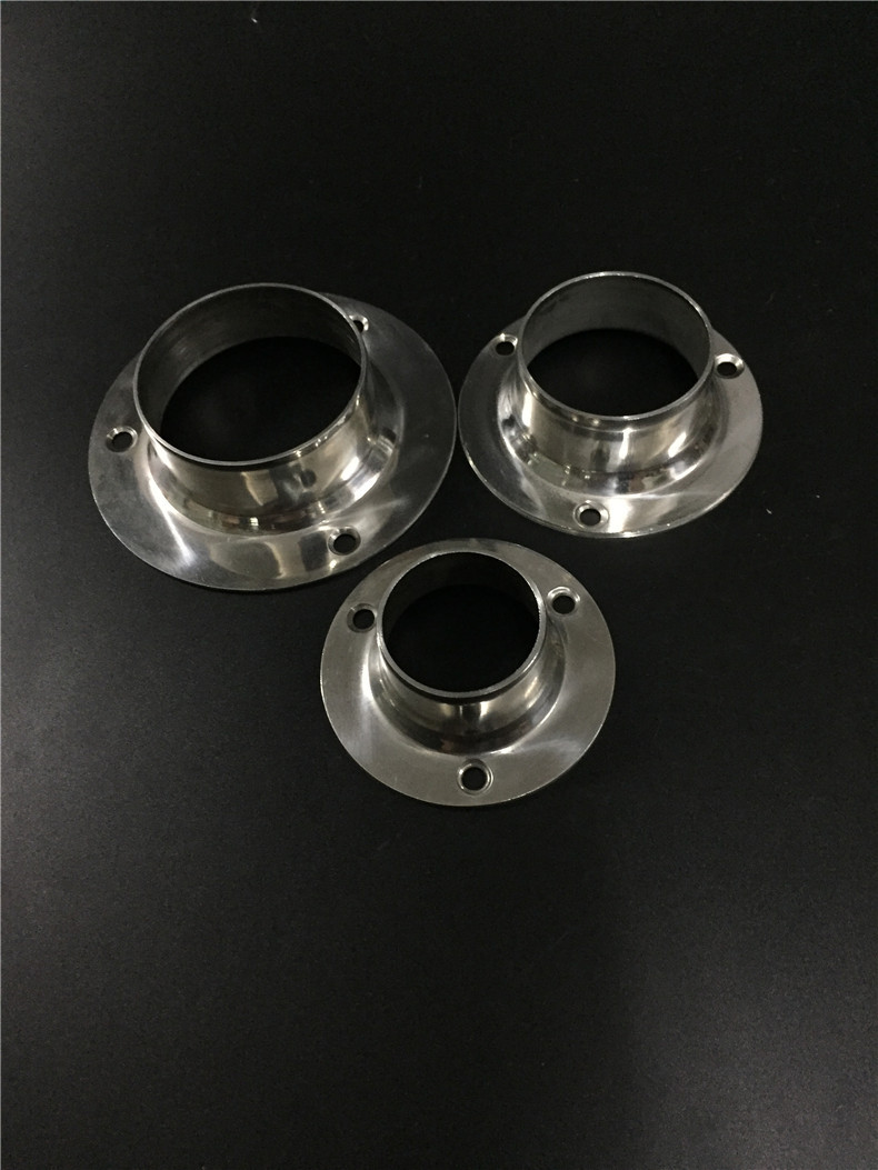 304#不锈钢法兰座 圆形冲压法兰座 挂衣挂窗帘法兰底座