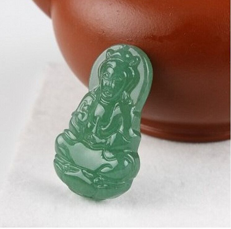 天然印度东陵玉观音吊坠男款玉坠菩萨挂件 玉器挂坠 玉石礼品