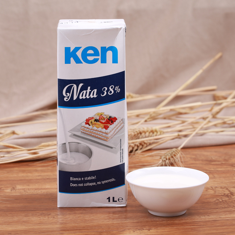 麦好食 烘焙原料肯特淡奶油西班牙动物性淡奶油稀奶油 1l 乳脂38%