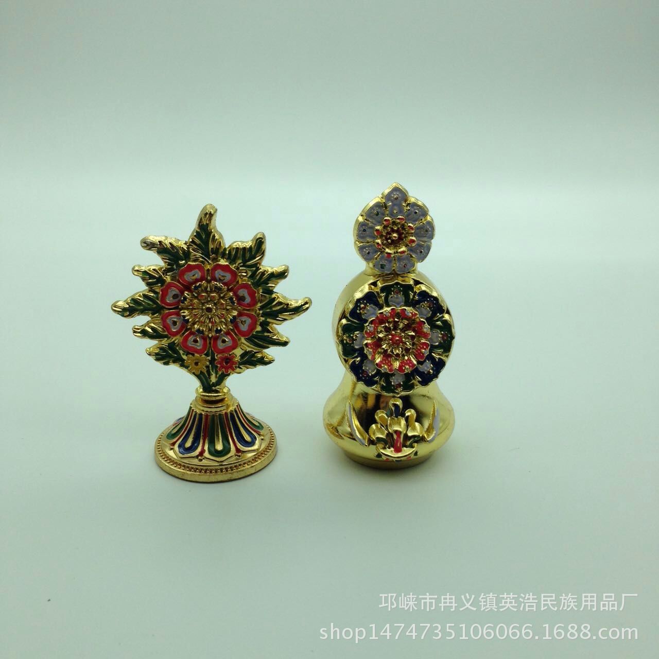 藏传佛教用品 密宗法器 彩绘八供朵玛食子酥油花