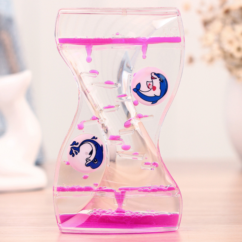 美腰双轮油滴 滴漏计时器摆件 创意玻璃桌面摆件 学生儿童礼物
