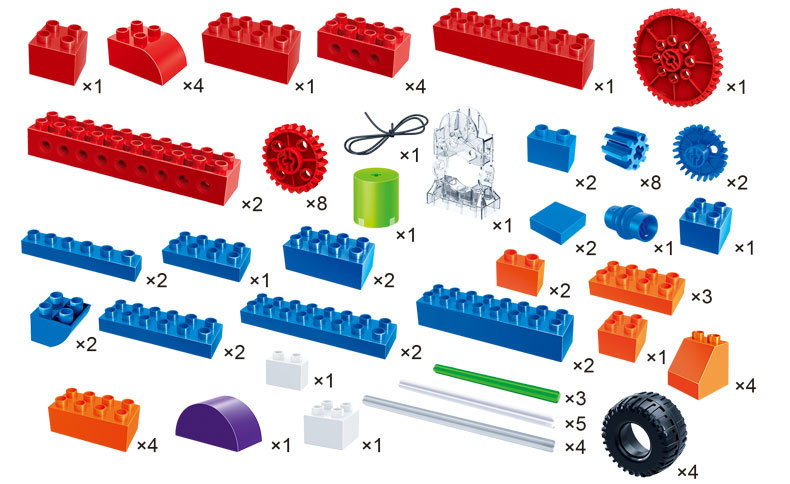 一件代发邦宝6530大颗粒齿轮积木拼装教具男孩儿童益智玩具3-7岁