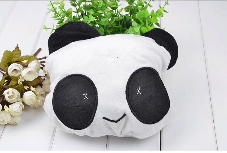 可爱卡通熊猫抱枕汽车头枕可爱卡通护颈枕车枕车用腰靠垫车用四季