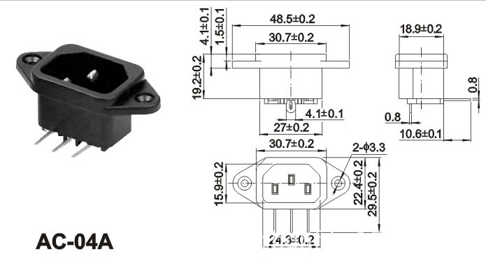 销售ac12电源插座排插品字电源插座逆变器ac07电源插座
