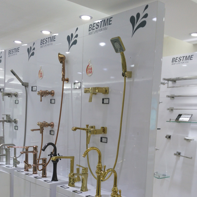 龙头五金展示板 卫浴产品展示架 花洒展板展架 高档烤漆展柜厂家