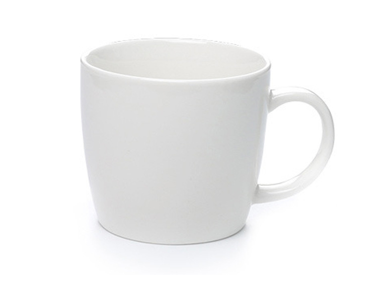 11oz白色陶瓷杯子广告促销礼品水杯定制logo直身咖啡杯马克杯-骨质瓷