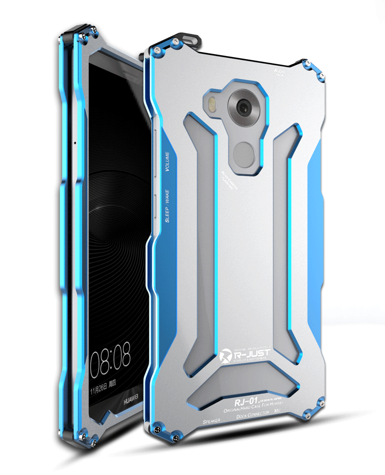 R-JUST GUNDAMAerospace Aluminum Contrast Color Shockproof Metal Shell Outdoor Protection Case for Huawei Ascend Mate8