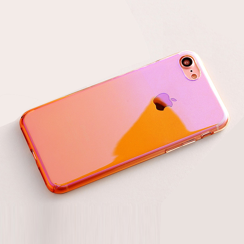 苹果7渐变光学电镀保护套 iphone 7plus粉色手机壳 深圳厂家
