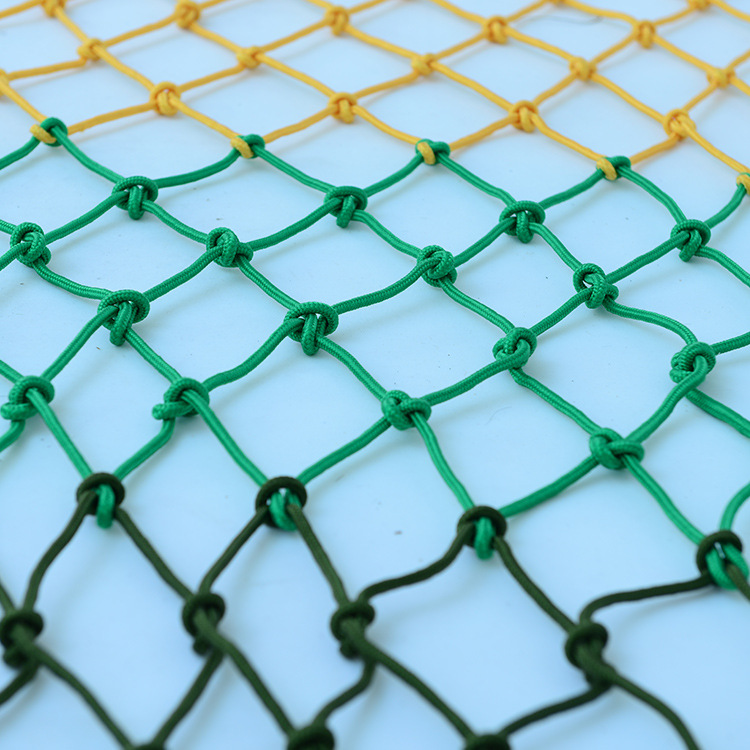 彩色尼龙装饰绳网 幼儿园儿童阳台楼梯防护网 攀爬网