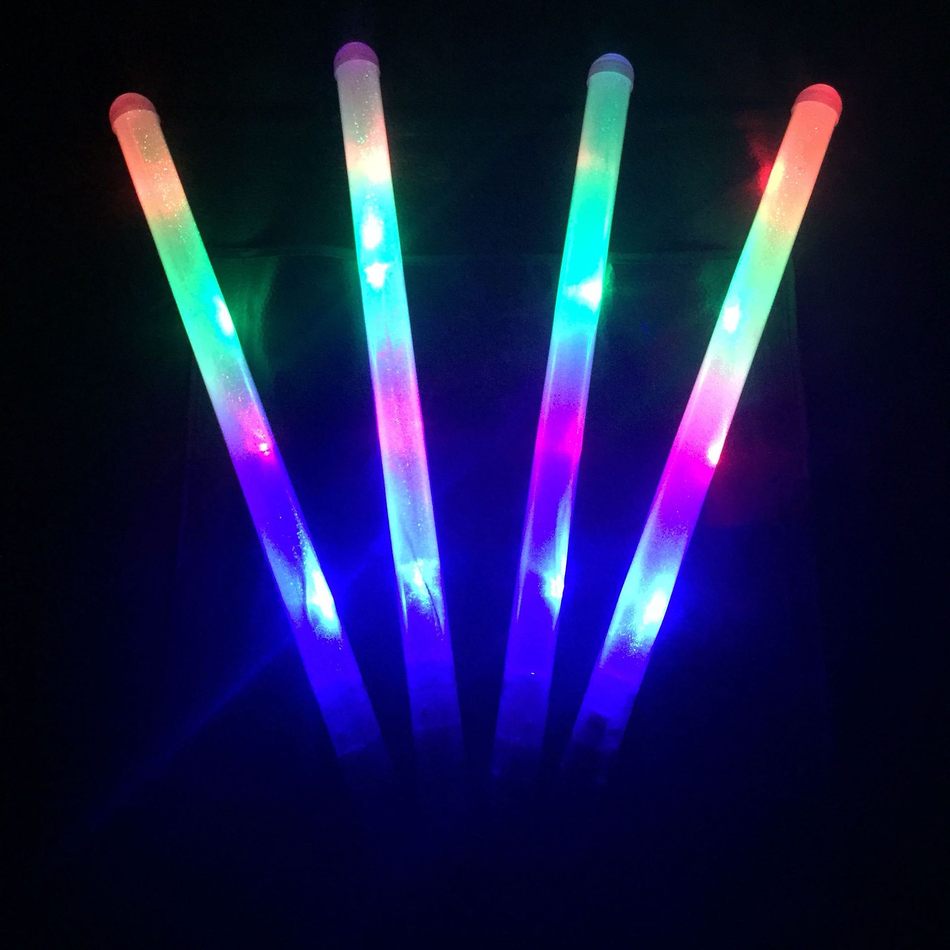 中号48cm闪光棒 演唱会七彩荧光棒 塑料led荧光棒演唱会用品批发