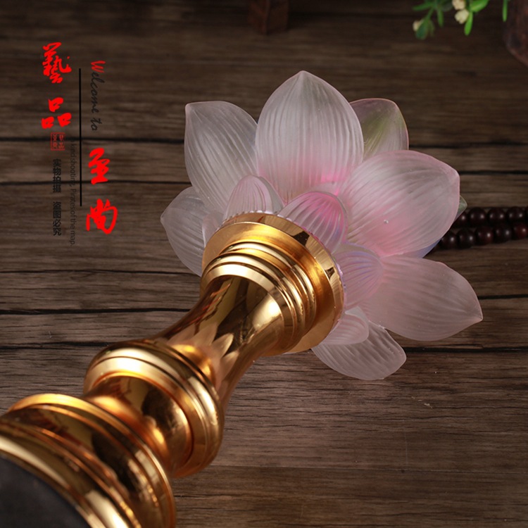 厂家批发 佛教用品 琉璃莲花灯 七彩变色_宗教法器,法物_列表网