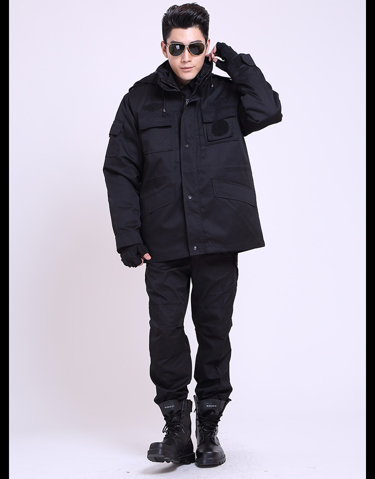 特勤防寒棉服特战作训大衣冬服斜纹静电训练服保安棉大衣