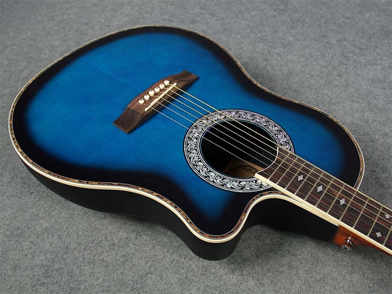 韩国chard 民谣吉他初学者入门41寸云杉木个性电箱圆孔龟背吉他