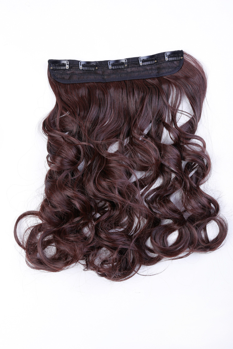 时尚女五夹卷发片 五卡假发片 无痕接发片100g化纤