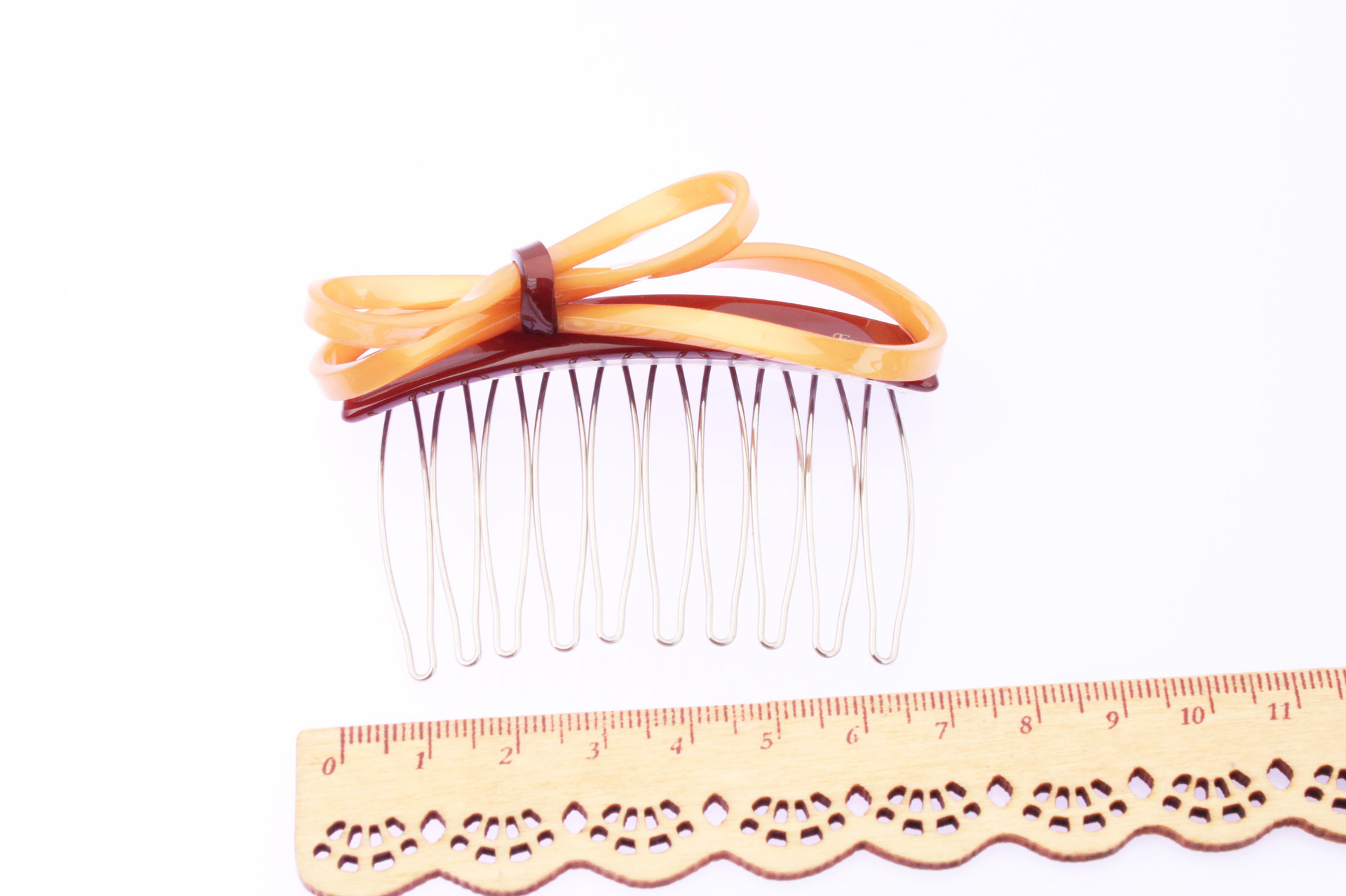 高档亚克力发饰头饰 风之彩领结插梳发梳 果冻色卡子韩版刘海梳