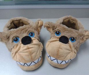 卡通恐龙棉拖鞋 动物头鞋子 室内棉拖鞋东莞厂家定做
