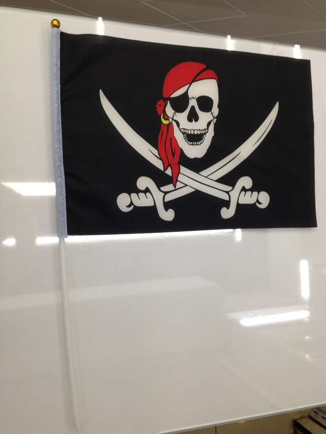 万圣节酒吧装饰骷髅旗海盗旗手挥旗大中小号加勒比海盗旗帜