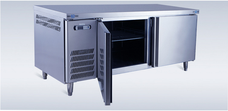 不锈钢工作台雪柜双门平台冷藏柜 冷冻保鲜设备