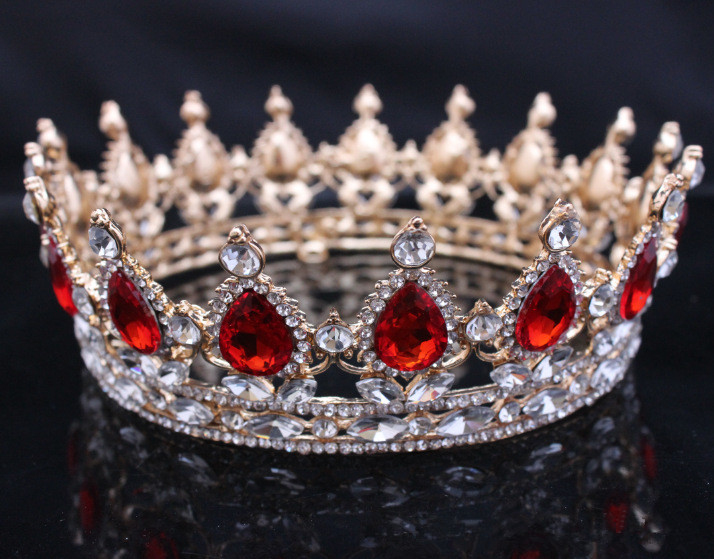 供应合金新娘饰品皇冠发饰 大号欧美冠军皇冠 流行公主配饰