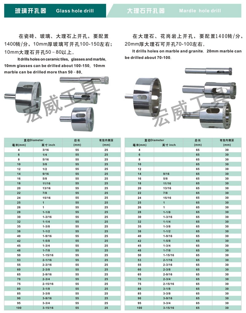 玻璃钻头可调开孔器 陶瓷瓷砖不锈钢金属开孔器