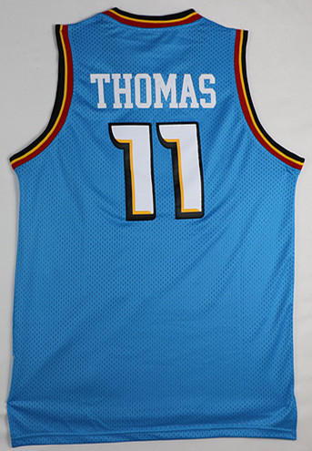 nba篮球服 活塞队33#希尔 11#托马斯大马头复古网眼刺绣篮球球衣