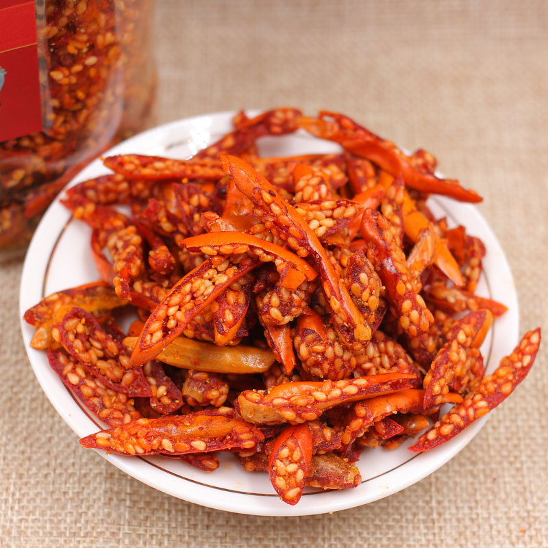 买5送1贵州特产香辣酥香辣脆干吃油炸小辣椒蘸水麻辣零食260g