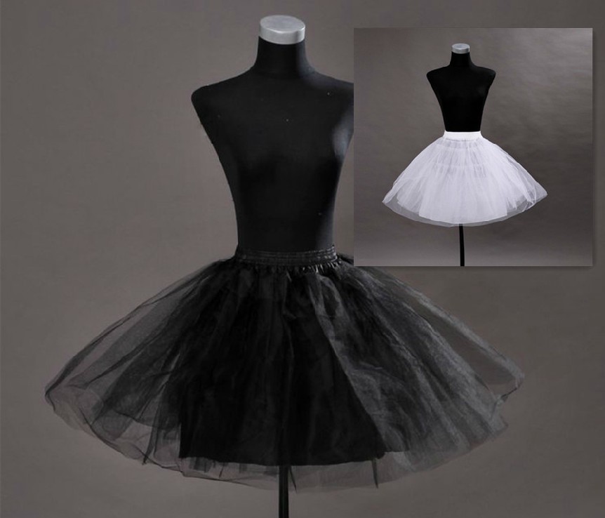 2016新款新娘婚纱裙撑三层纱小芭蕾舞蓬蓬裙撑黑白两色个性舞蹈裙