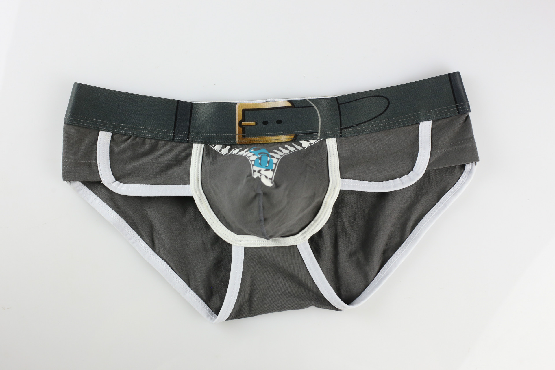 厂家直销新品全棉印花男三角裤印花拉链男士内裤纯棉批发